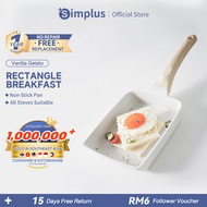 Simplus Tamagoyaki Pan | Non-stick Breakfast Pan | Die-casting Aluminum Pan | Frying Bacon Steak GUO