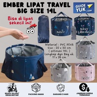 Folding Pattern Washbasin Travel Bag size Bucket Folding travel Bag easy to carry