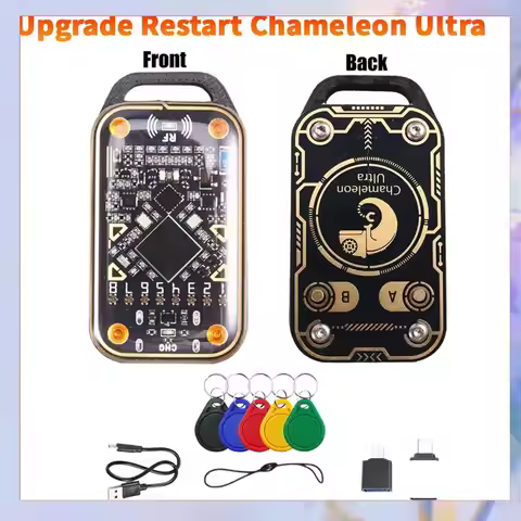 Chameleon Ultra Upgrade Smart Card Emulator RFID Smart Chip Reader+5XUID Keychain 13.56M Card Decode