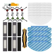 24 Pieces Roller Brush Side Brushes Filter Mop Disposable Wipes for Ecovacs DEEBOT OZMO T8 Vacuum Cleaner Robot
