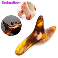 [NFPH] Amber Resin Wax Triangle Foot Feet Massager Gua Sha  Shiatsu Tool
