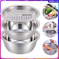 3Pcs/Set Stainless Steel Pot Set Double Bottom Soup Pot Nonmagnetic Cooking Multi purpose Cookware Non stick Pan Induction Cooker