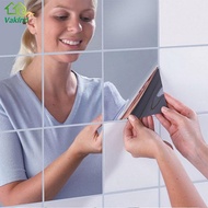 mirror16Pcs Mirror Wall Stickers Silver DIY Wall Stickers Mosaic Bathroom Mirror Sticker Squares Se