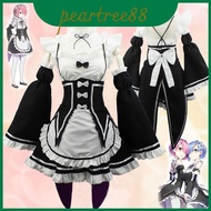 Exquisite Kara Rezero Hajimeru Isekai Seikatsu Twins Cosplay Costume - Stitched Maid Dress