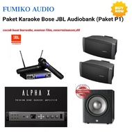 Paket Speaker karaoke (P 1) 1set Speaker BOSE JBL + Ampli Audiobank