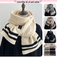 High-quality unisex wool scarf, thick knitted cashmere scarf to keep the neck warm in autumn and win