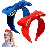 BEGOOD Velvet Bow Headbands for Women Headband with Bow Fashion Bowknot Hairbands Womens Wide Head B