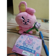 BT21 Cooky plush with rose