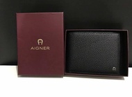 Dompet Cowok Aigner Original / Aigner Men Wallet Black Coin 1