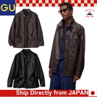 GU Faux Leather Coverall Jacket MN Unisex 【Direct from Japan】