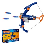 Outdoor Game Safety Soft Bomb Launcher Children Bow and Arrow Model Toy 12 Continuous Launcher Fun Crossbow