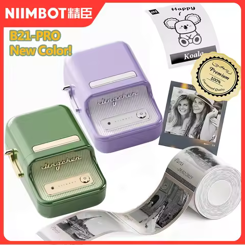 300DPI NiiMbot B21 Pro Mini Thermal Printer Wireless Barcode Label Maker Bluetooth Portable Adhesive