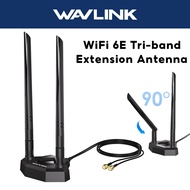 WAVLINK WiFi 6E Tri-band Extension Antenna WiFi Antenna with Magnetic Base  for PCIe Network Card, W