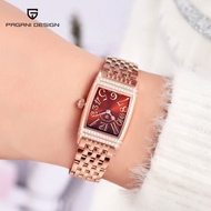 PAGANI DESIGN Luxury Watch For Women Waterproof 22 MM Dial Square Sapphire Glass Ladies Watch Stainl