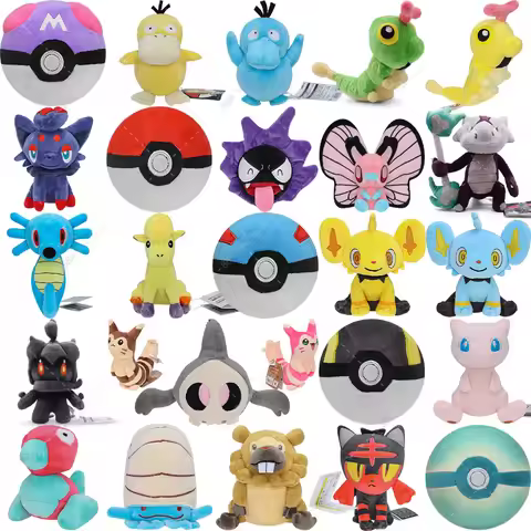 70 Styles Pokemon Plush Master Ball Mimikyu Horsea Butterfree Lapras Paldean Wooper Ditto Gloom Luca