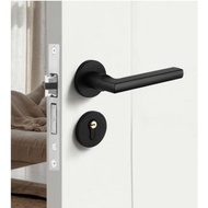 Split lock "Straight handle", Lever lock (1 screw head, 2 key heads) Yellow/Black