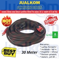 HDMI CABLE 30M FIBER MESH HDMI TO HDMI 30 m 1080P V1.4 3D HQ