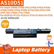 For Acer 5552G 5755G 4749 AS10D41 AS10D31 Replacement Laptop Battery AS10D51 10.8V 4400mAh