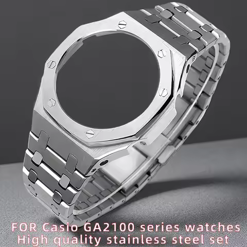 For Casio G-Shock GA-2100 GA-2110 Farmhouse Oak Modified Stainless Steel AP Style 3rd Generation 4 R