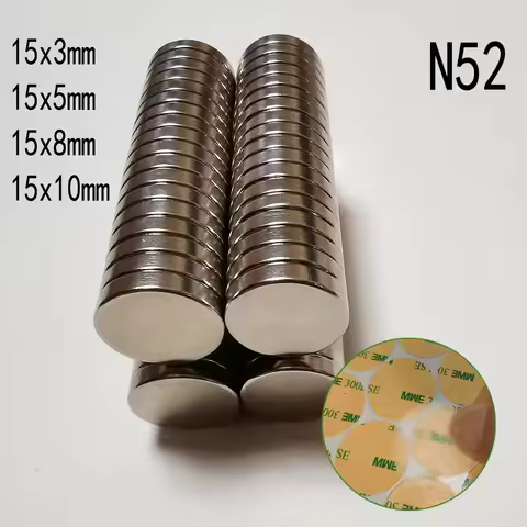 N52 15x5 15x3 15x8 15x10 Double-sided Tape Superpower Magnetic Scooter Engine Magnets Motor Ebike Ni