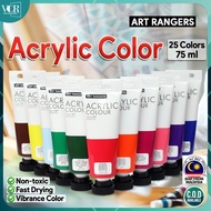Art Rangers Acrylic Colors 75 ml Acrylic Colors Canvas Waterproof Durable Art Supplies Non Toxic Pai