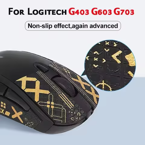 Non Slip Mouse Grip Tape Sticker For Logitech G403 G603 G703 With Cleaning Cotton