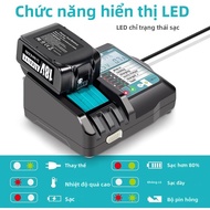 DC18RF Li-ion Sạc Siêu Nhanh Cho Makita 14.4V-18V BL1860B BL1830 BL1415 BL1440 Có Màn Hình LED Và Cổ