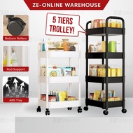 3/4/5 Tiers Multipurpose Trolley Storage Rack With Wheel Rak Troli Bertingkat Serbaguna Organizer Ki