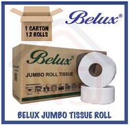 BELUX Jumbo Tissue Toilet Roll (1 Carton 12 Rolls)