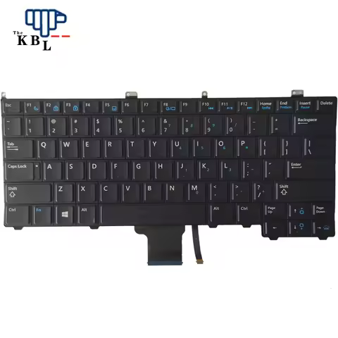 Original New US Fr Br Language For DELL Latitude 12 E7440 E7000 E7240 E7420 Black Backlight Laptop K
