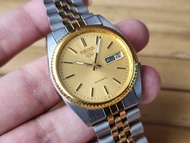 นาฬิกา Seiko Men's Watch Automatic 7009 datejust Style หน้าทอง 2 กษัตริย์
