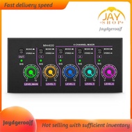 [Jaydgeroajf]-MH400 Ultra Low Noise Mini 4-Channel Mixer Mini Stereo Mixer Mixer Output Device Micro
