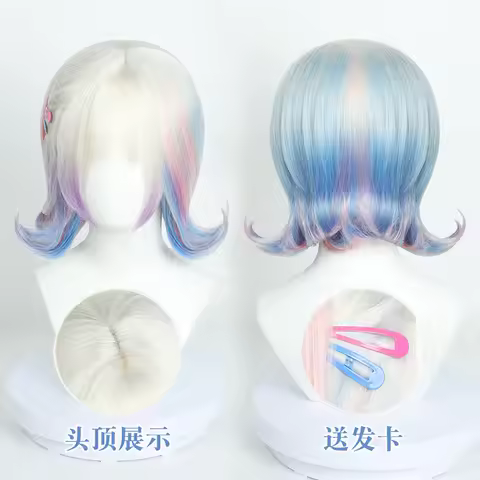 Wednesday Addams Cosplay Wig Small Wolf Girl 2 Enid Sinclair Short Curly Hair With Color Scalpv