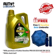 Caltex Havoline ProDS Fully Syn 0W20 3L (FOC Foldable Umbrella) - Caltex Car Engine Oil