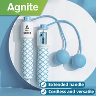 Deli Agnite 2in1 Jump Rope Gym Workout Training Fitness Cordless Balls Skipping Ropes