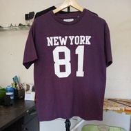 UNGU KATUN Original second hand HVC solid purple cotton t-shirt, size M, chest size 108cm, length 67