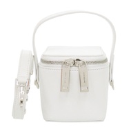 Salvatore Ferragamo 兩用化妝包，皮革，白色手提包，1259 [二手] Salvatore Ferragamo