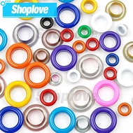 100Pcs 8mm/10mm/12mm Inner Hole Brass Eyelets Colorful Grommets Kit for Clothing Shoes Bag DIY Craft