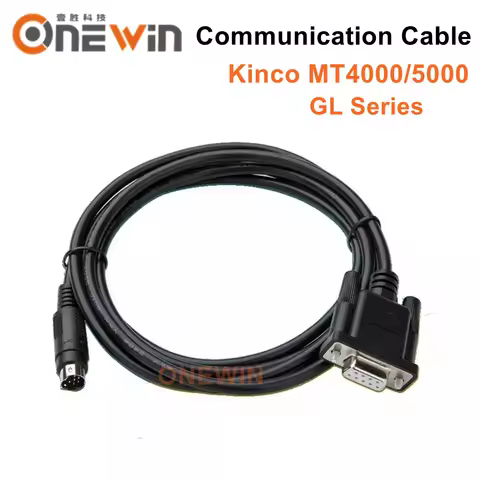 Kinco MT4000/5000 GL series HMI touch screen connect PLC program cable communication between the PLC