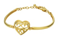 Poh Heng Jewellery 22K Gold Si Dian Jin Heart BANGLE
