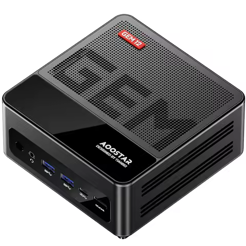 AOOSTAR GEM12 MAX Mini PC Barebone, AMD Ryzen 7 8745HS, High Performance Gaming Computer, Compact Po