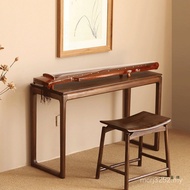 Chinese Style Calligraphy Painting Ancient Piano Table Table Xylophone Elm Solid Wood Table Mingqin 