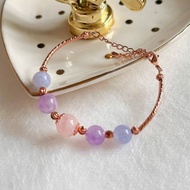 平靜的心 藍紋瑪瑙 紫水晶 粉晶 水晶手鏈 天然石 生日禮物 愛