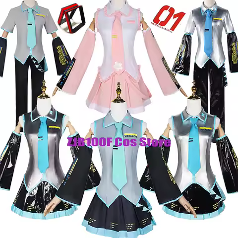 4 Colors Vocaloid Cosplay Anime Mikuku Maid Dress Wig Beginner Future Cosplay Costume Halloween Part