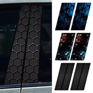 CS325>> 2x for Honeycomb Car B-Pillar  Decal Diy Car Door Post Sticker