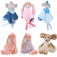 2024 ของเล่นเด็ก 0 12 เดือน Soft Appease ผ้าขนหนูตุ๊กตาสัตว์เด็กผ้าพันคอของเล่นกระต่ายของเล่นเด็ก Plush Sleeping ของเล่นสำหรับทารก