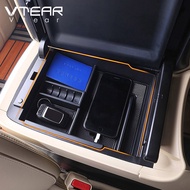 Vtear For Toyota ALPHARD / VELLFIRE accessories car storage box center console container holder tray pallet clapboard