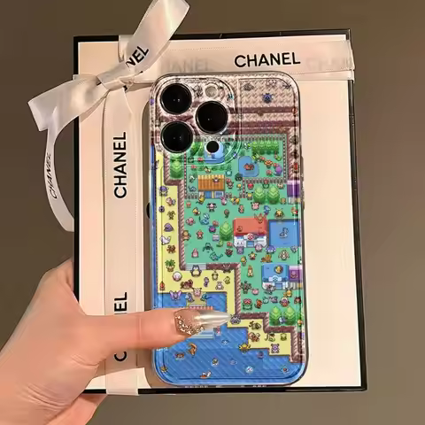 Fashion Cute Pixel P-Pokemon Phone Case For iPhone 17 16 15 14 13 12 11 Pro Max XR XS MAX 78PLUS MIN