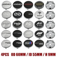 60mm RAYS Wheel Cap ADVAN Emblem WORK SSR Wheel Center Cap Wheel Hub ENKEI Rim Cover Caps