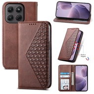 For MOTO E13 G84 G75 G55 G35 G34 G24 G04 G14 Diamond Rhombus Embossed PU Leather Phone Wallet Case, 
